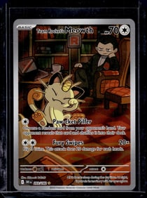 2025 Pokemon Destined Rivals Team Rocket's Meowth Illustration Rare #203