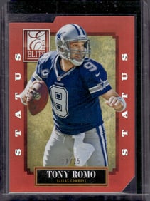 Tony Romo Status Red Die Cut /25 2013 Panini Elite #27 Dallas Cowboys