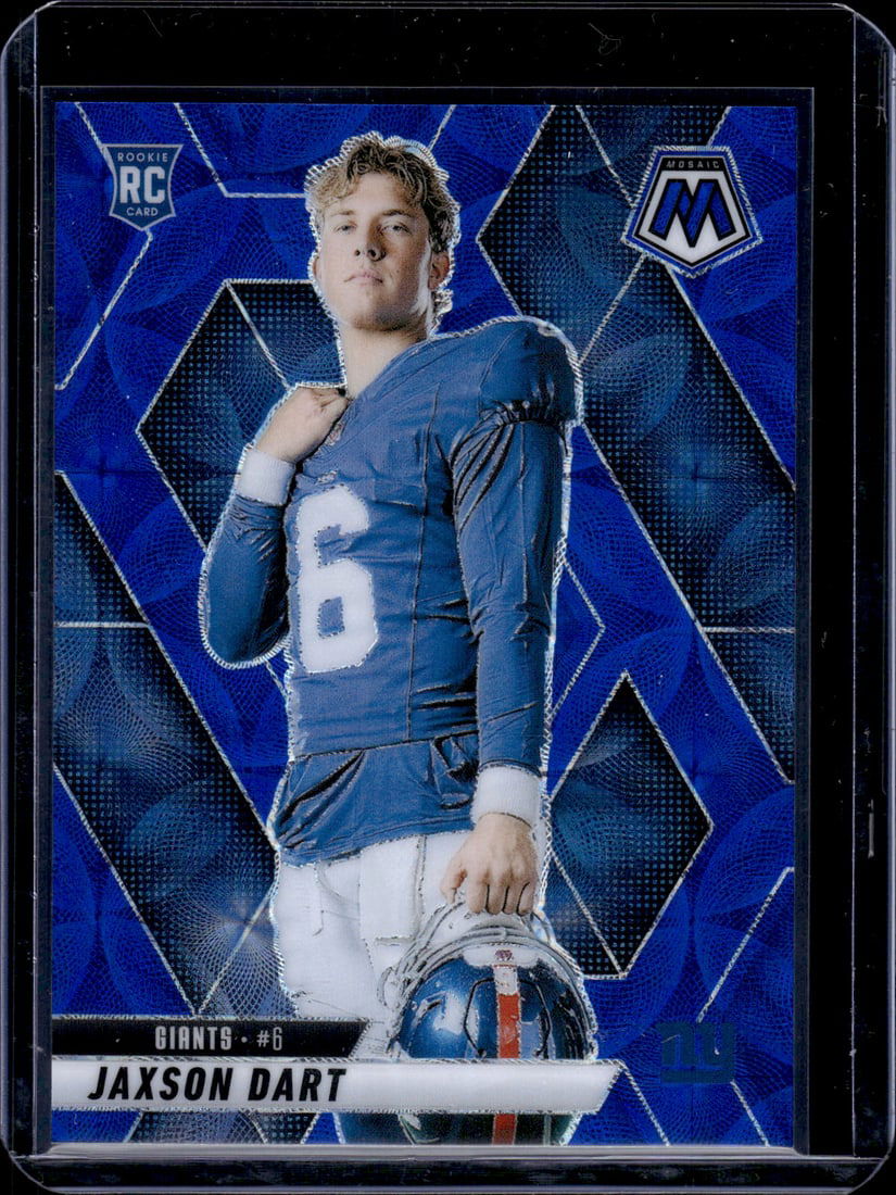 Jaxson Dart Rookie Card Blue Scope Variation 2025 Mosaic #288 New York Giants (1 of 2)