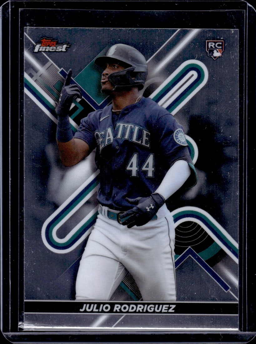 Julio Rodriguez Rookie Card 2022 Topps Finest #23 Seattle Mariners (1 of 2)