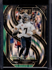 Cj Stroud Green/Blakc Shock Prizm 2024 Select #128 Houston Texans