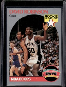 David Robinson Rookie of the Year 1990-91 NBA Hoops #270 San Antonio Spurs