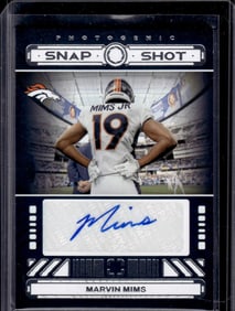 Marvin Mims Snap Shot Auto 2024 Panini Photogenic #SSA-MMS Denver Broncos