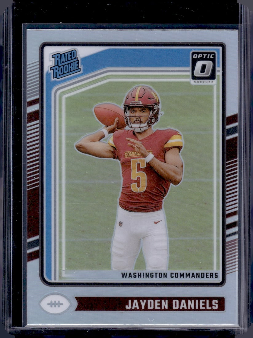 Jayden Daniels Rookie Card Holo Prizm 2024 Donruss Optic #248 Commanders (1 of 2)