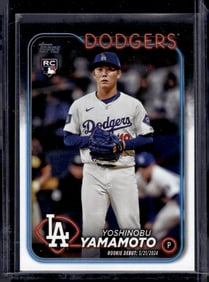 Yoshinobu Yamamoto Rookie Card 2024 Topps Update #US149 Los Angeles Dodgers