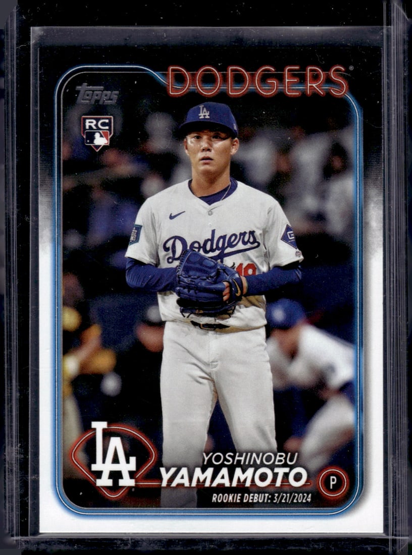 Yoshinobu Yamamoto Rookie Card 2024 Topps Update #US149 Los Angeles Dodgers: Topps Baseball MLB Trading & Sports Cards, Sports Cards for Sale Near Me, World Series & Hall of Fame Players Memorabilia, Refractors, X-Fractors, Numbered, SP, SSP, Valuable Auction Memorabilia Lots