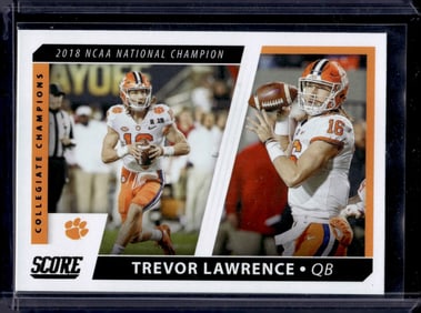 Trevor Lawrence Rookie Card 2021 Panini Score #CC10 Clemson Tigers, Jaguars