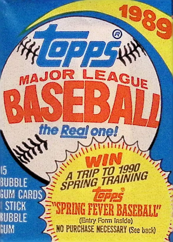 1989 Topps Series 1 Vintage Baseball Cards Retail Box Wax Pack Sports Cards (1 of 1)