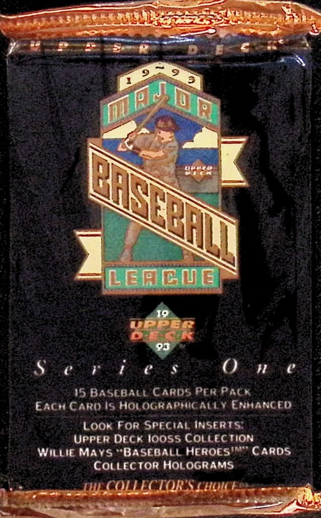 1993 Upper Deck Vintage Series 1 Baseball Card Retail box Wax Pack- MLB Sports Trading Card: Upper Deck Vintage Baseball MLB Trading & Sports Cards Nolan Ryan Texas Rangers Card, Old Sports Cards for Sale Near Me, World Series & Hall of Fame Players, Valuable Auction Commemorative Lots for Sa