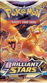 Pokemon Sword and Shield Brilliant Stars 10 Card Booster Pack Charizard Pikachu Holo Rare Cards