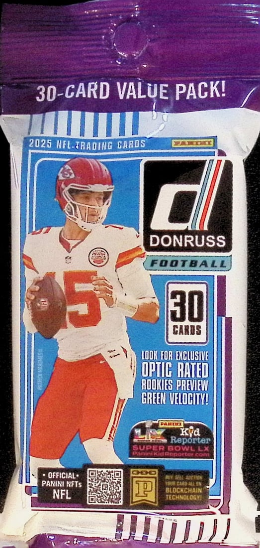 2025 Donruss Football HANGER VALUE FAT PACK - Cam Ward, Emeka Egbuka, Ashton Jeanty, Travis Hunter,: Donruss Football NFL Trading & Sports Cards, Rookie Cards in this set are Cam Ward, Emeka Egbuka, Ashton Jeanty, Travis Hunter, Omarion Hampton, Rated Rookie, Downtown SSP, Sports Cards for Sale Near 