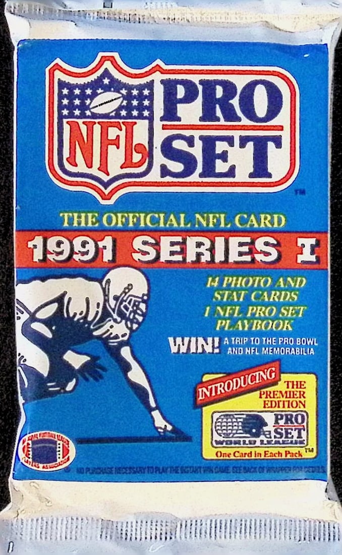 1991 Pro-Set Series 1 Vintage Football Card Retail Box Wax Pack, Sports Cards (1 of 1)