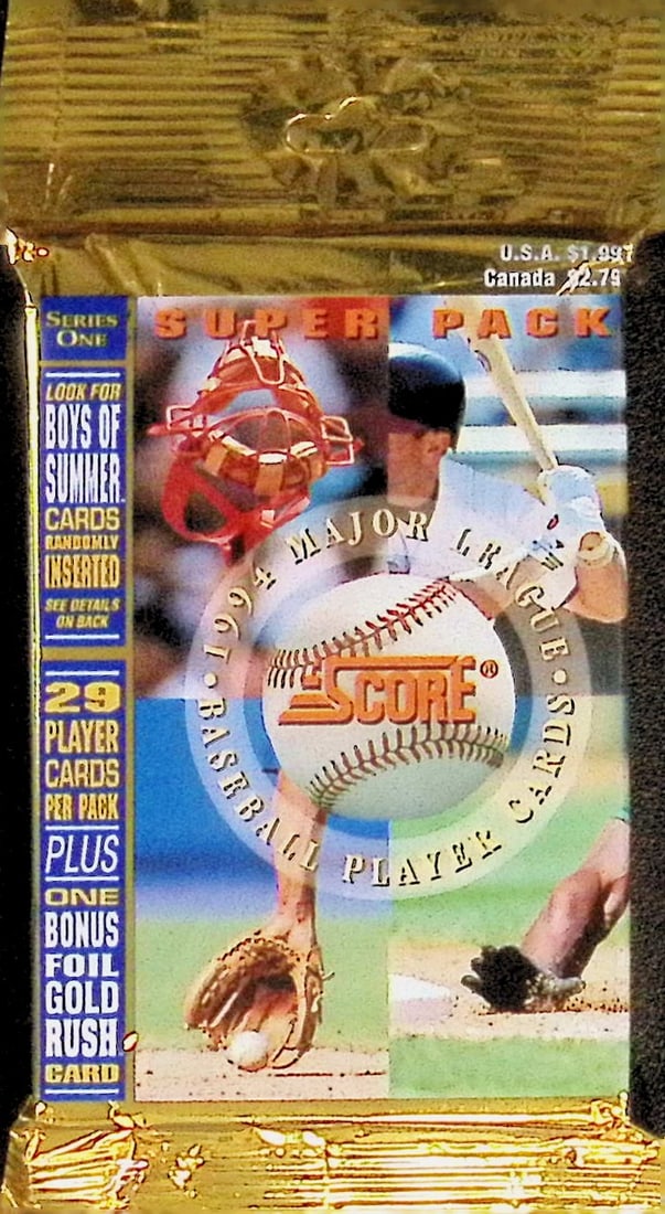 1994 Score Series 1 Super Pack 29 Cards, 1 Foil Card & Boys of Summer Inserts Vintage Baseball Cards (1 of 1)