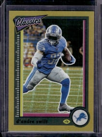 D'Andre Swift Gold Timeless Tributes /60 2022 Panini Classics #31 Lions, Bears