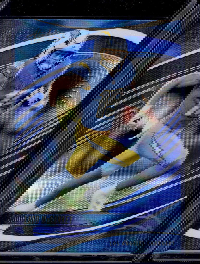 Ladd McConkey Blue Diamonds /425 2025 Absolute #77 Los Angeles Chargers (1 of 2)