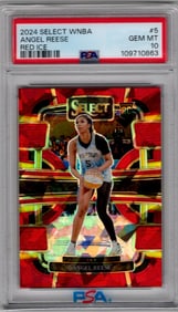 Angel Reese Rookie Card Red Ice 2024 Select WNBA #5 PSA 10 Chicago Sky, LSU Tigers