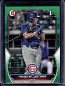 Moises Ballesteros 1st Bowman Green /99 2023 Bowman #BP-11 Chicago Cubs