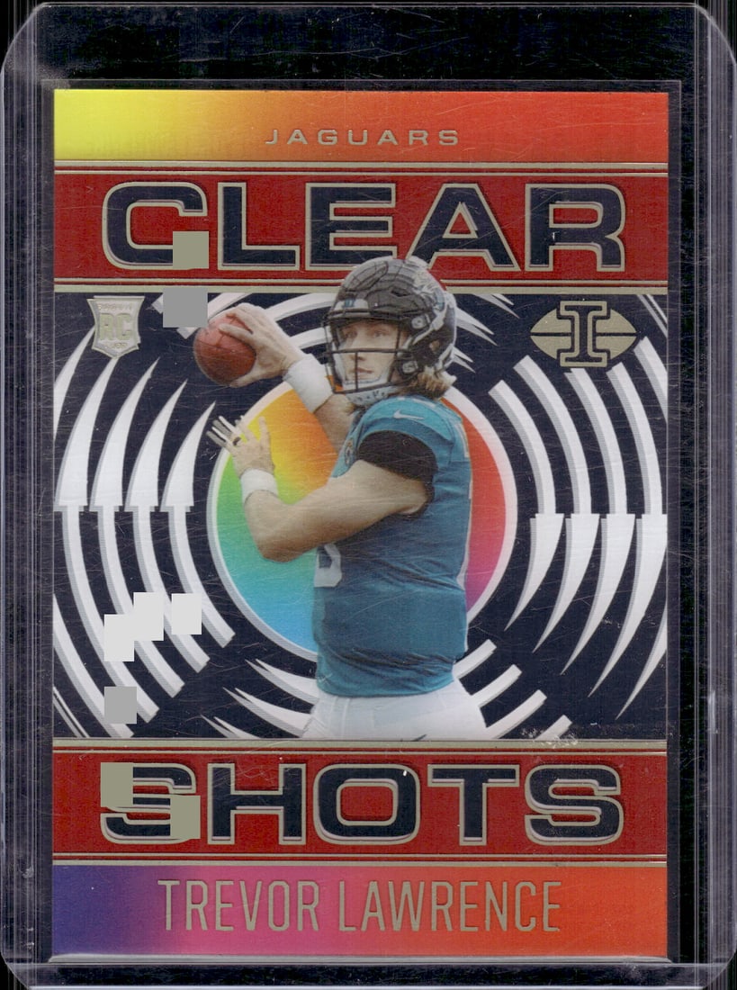 Trevor Lawrence Rookie Card Clear Shots Red /149 2021 Illusions #CS-16 (1 of 2)