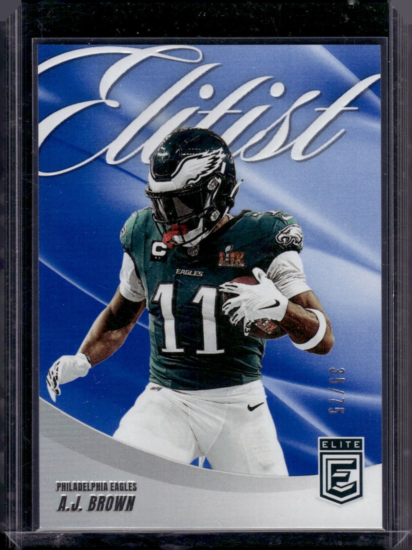 Aj Brown Blue /75 2025 Donruss Elite #2 Philadelphia Eagles (1 of 2)