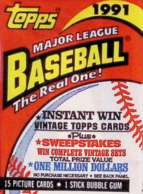 1991 Topps Vintage Baseball Cards Retail Box Wax Pack Sports Cards Rookie Cards