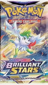 Pokemon Sword and Shield Brilliant Stars 10 Card Booster Pack Charizard Pikachu Holo Rare Cards