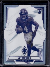 Zay Flowers Rookie Card Contours Prizm 2023 Phoenix #CON-12 Baltimore Ravens