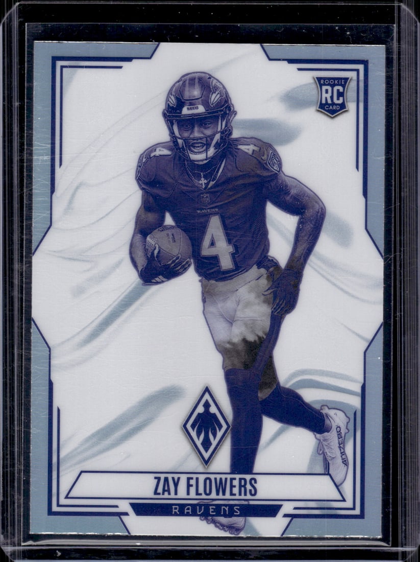 Zay Flowers Rookie Card Contours Prizm 2023 Phoenix #CON-12 Baltimore Ravens (1 of 2)