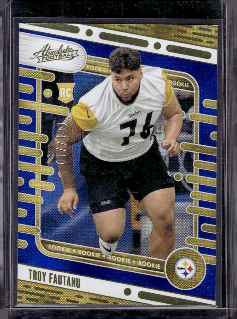 Troy Fautanu Rookie Card Blue Diamonds /199 2024 Absolute #120 Pittsburgh Steelers (1 of 2)
