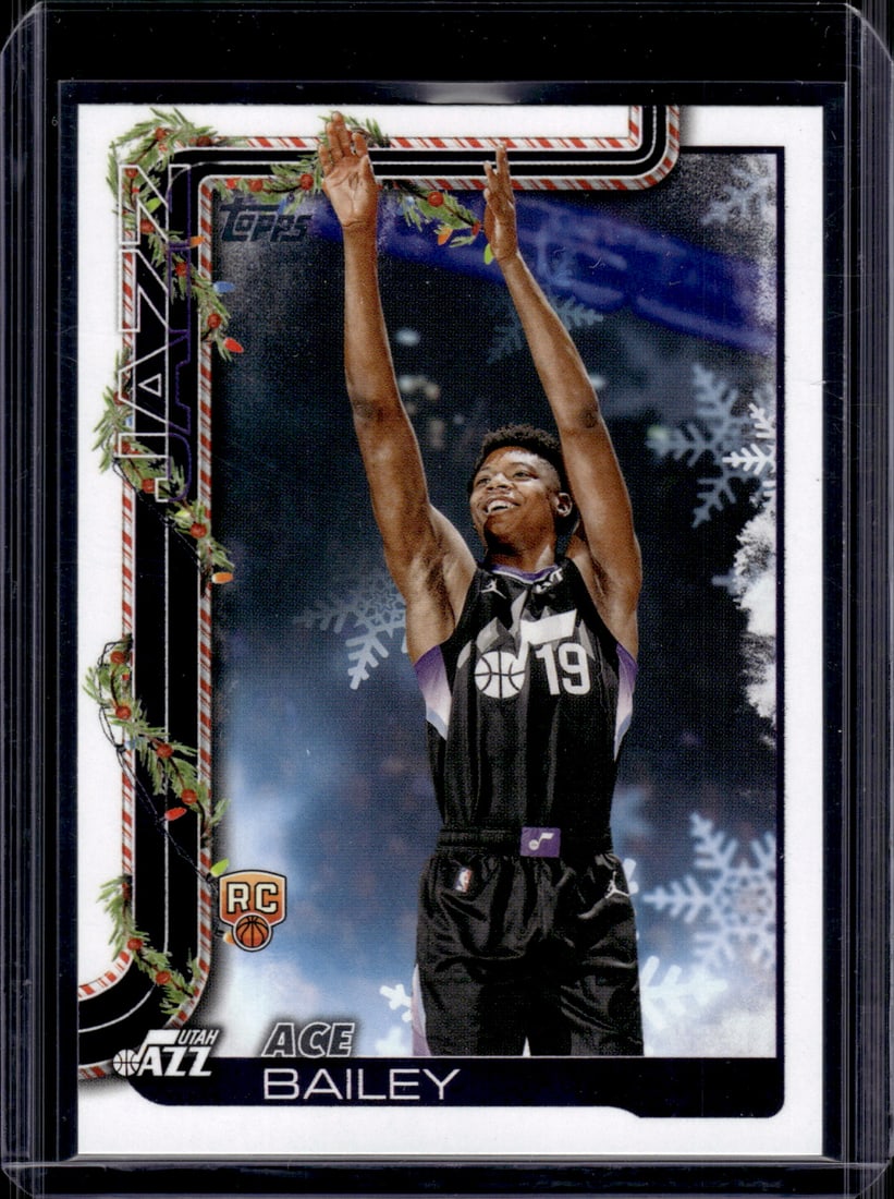 Ace Bailey Rookie Card Cookie Back SP 2025-26 Topps Holiday #SSB-AB Utah Jazz (1 of 2)