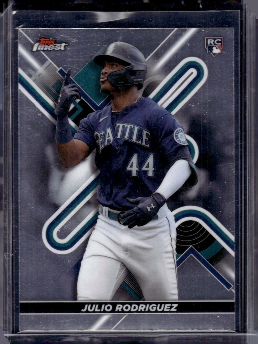 Julio Rodriguez Rookie Card 2022 Topps Finest #23 Seattle Mariners (1 of 2)