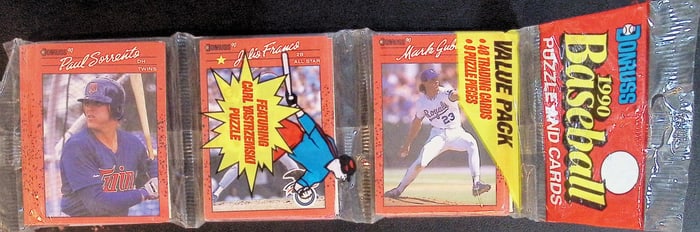 1990 Donruss Series 1 RACK PACK Vintage Baseball Card Factory Sealed - You Get the Pack Shown