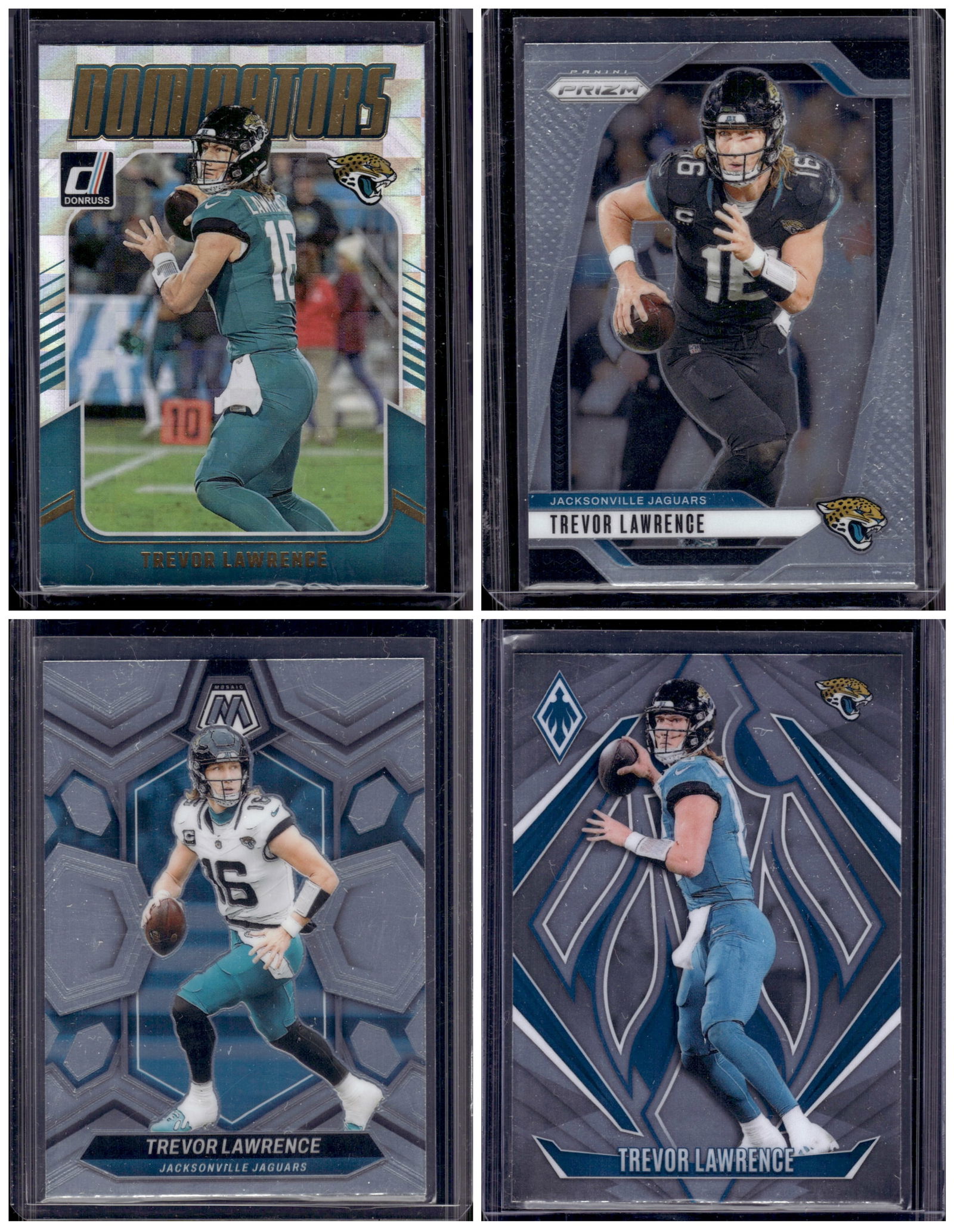 Lot of 4 Trevor Lawrence Panini Football Cards. All Different, Jacksonville Jaguars (1 of 1)