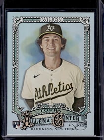 Jacob Wilson Rookie Card Silver Foil 2025 Allen & Ginter #105 Oakland Athletics