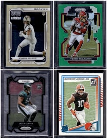 Lot of 4 NFL Rookies & Prizms. Olave RC, Carter RC, Judkins RC, McLaurin Green Prizm