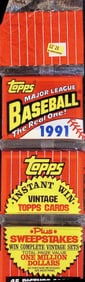 1991 Topps "The Real One" Baseball Cards Rack Pack Rookie Cards Sports Cards