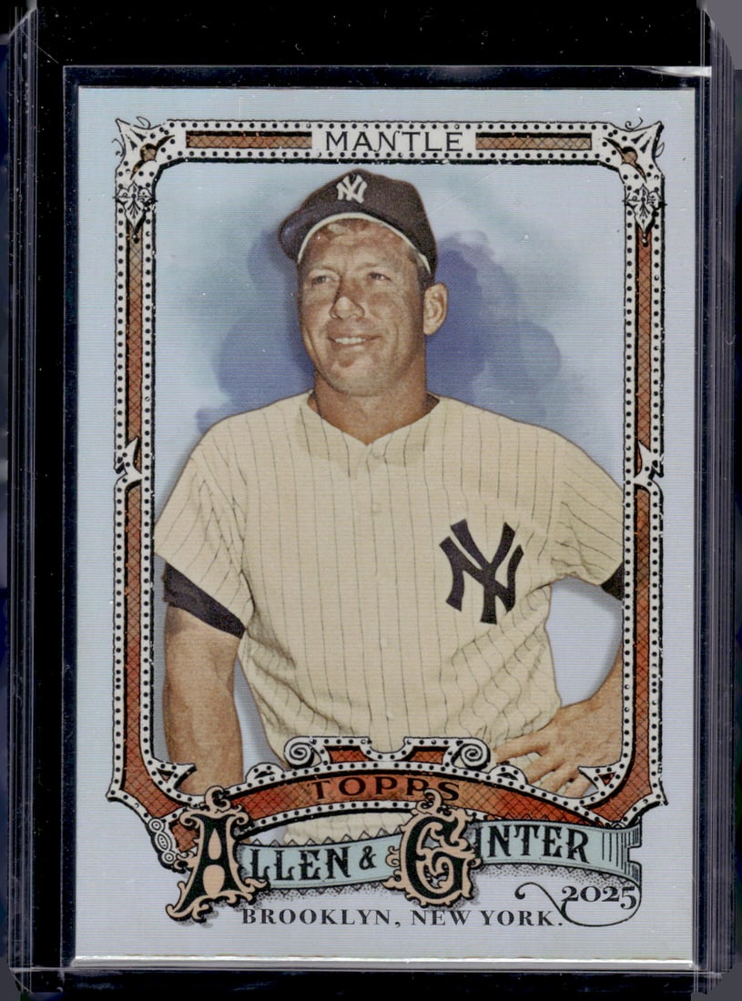 Mickey Mantle Silver Foil 2025 Allen & Ginter #19 New York Yankees: Topps Baseball MLB Trading & Sports Cards, Sports Cards for Sale Near Me, World Series & Hall of Fame Players Memorabilia, Refractors, X-Fractors, Numbered, SP, SSP, Valuable Auction Memorabilia Lots