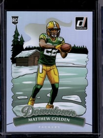 Matthew Golden Downtown Rookie Card 2025 Donruss #18 Green Bay Packers