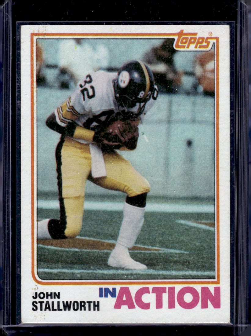 John Stallworth In Action 1982 Topps #220 Pittsburgh Steelers (1 of 2)