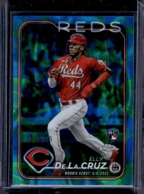 Elly De La Cruz Rookie Card Blue/Green Lava Lamp /125 2024 Topps Chrome Update #USC150
