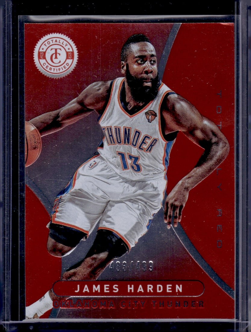 James Harden Red /488 2012-13 Totally Certified #90 Thunder (1 of 2)