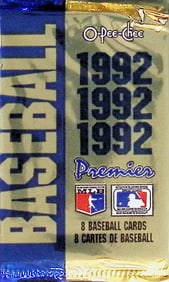 1992 O Pee Chee Premier Baseball Cards Retail Box Pack