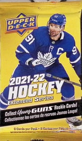 2021-22 Upper Deck Extended Series Hockey Retail Box Pack - Young Guns Rookie Cards