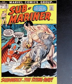 Sub-Mariner vs The Sting-Ray Marvel Vintage Comic Book: 1972 #46 Feb