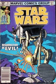 Star Wars Marvel Vintage Comic Book: 1981 #51, Low Grade, See Pictures
