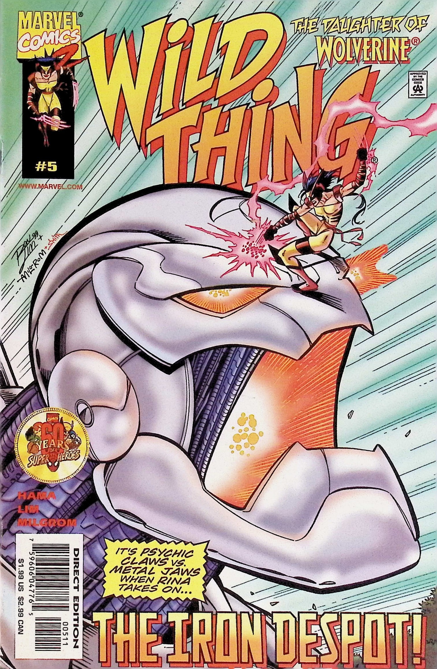 Wild Thing The Daughter of Wolverine Marvel Vintage Comic Book: 1999 #5 (1 of 4)