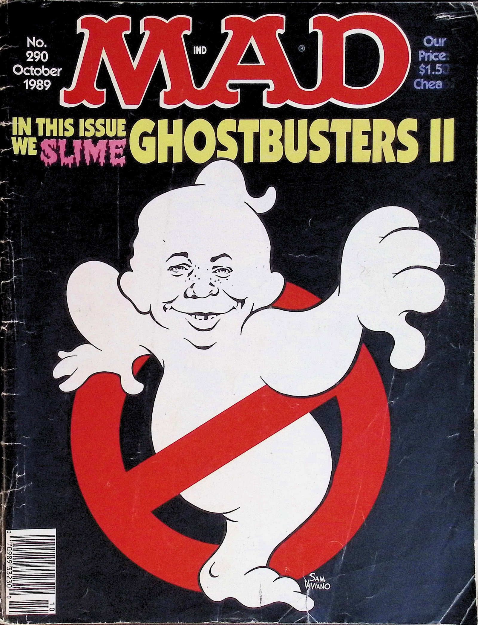 Mad Magazine 1989 #290 Oct, Ghostbusters, See Pictures for Condition (1 of 4)