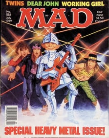 Mad Magazine 1989 #288  Jul,  Heavy Metal Issue,  See Pictures for Condition