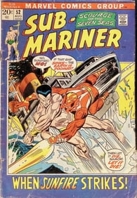 Sub-Mariner Marvel Vintage Comic Book: 1972 #52 Aug, See Photos for Condition