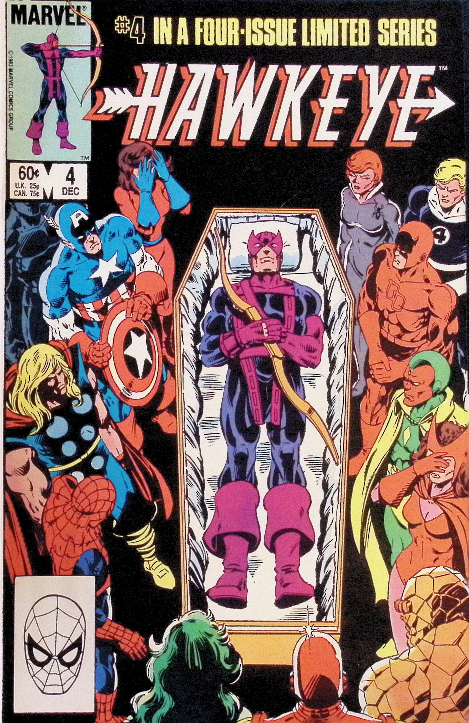 Hawkeye Marvel Vintage Comic Book: 1983 #4 Dec (1 of 4)