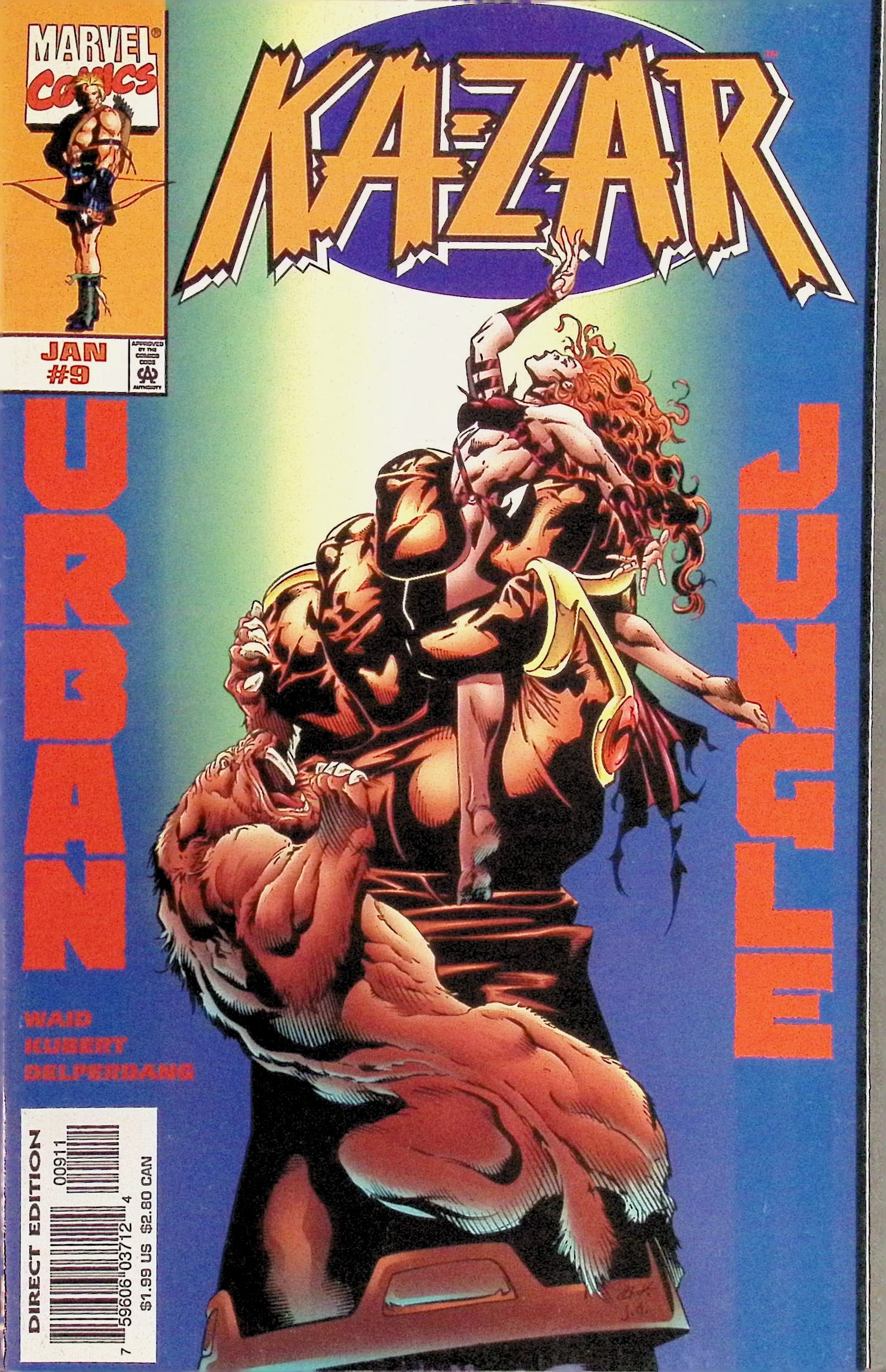 Ka-zar Marvel Vintage Comic Book: 1998 #9 Jan (1 of 4)